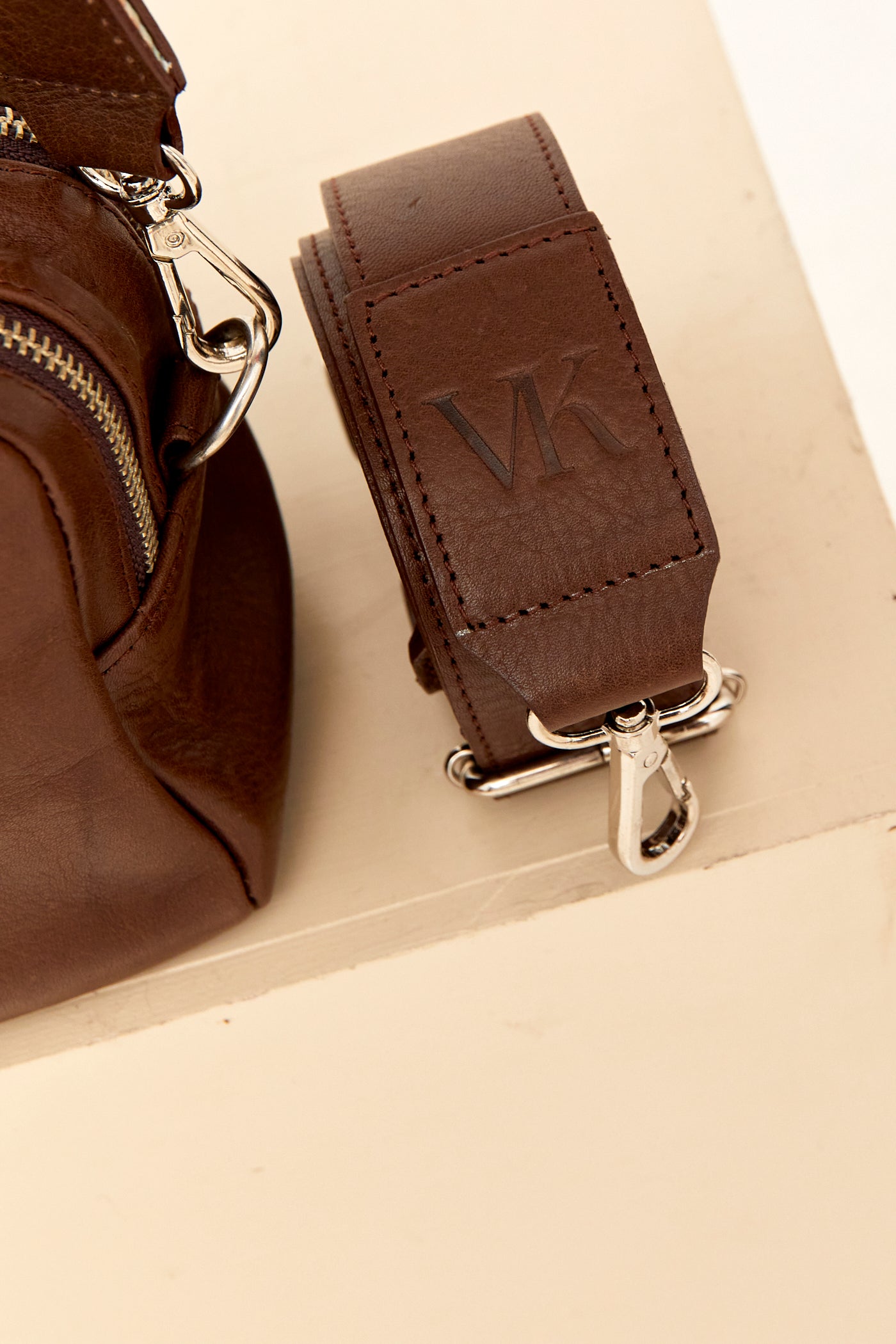 Dark Tan VESKI Crossbody bag