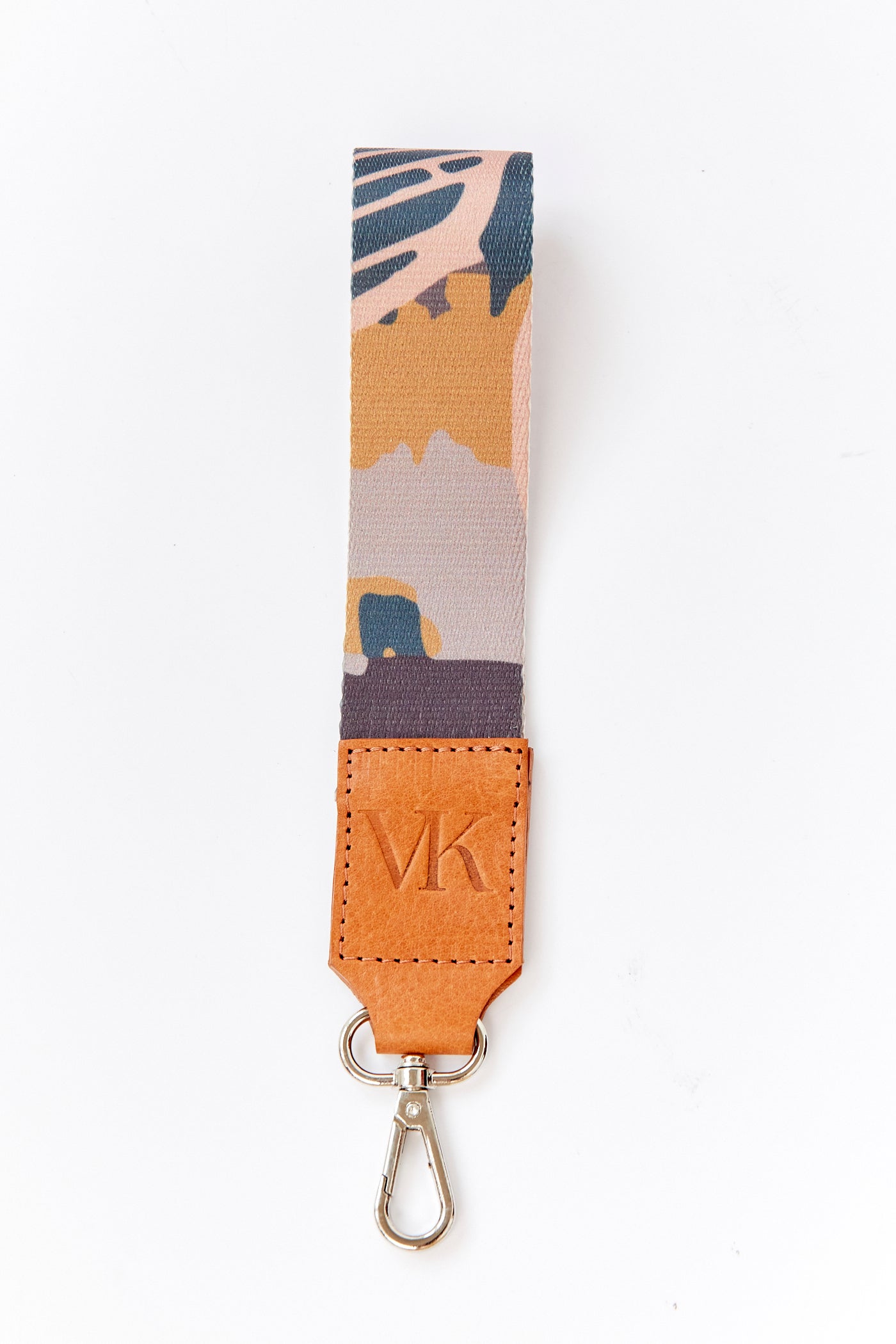 Tan Printed Key Ring